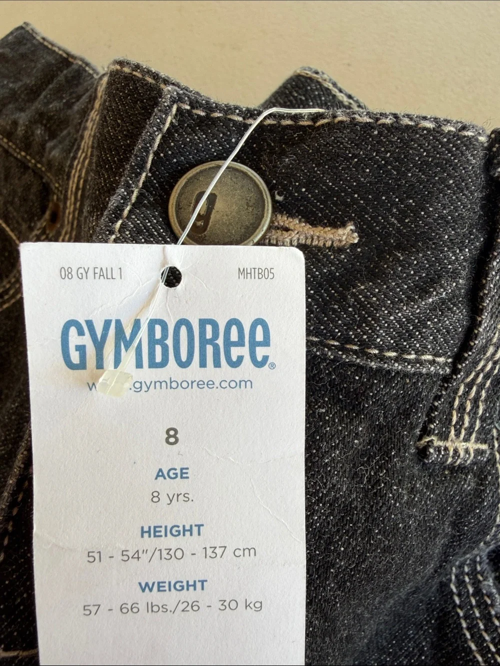 NWT Gymboree Boys Dark Wash Bootcut Jeans With Adjustable Waist